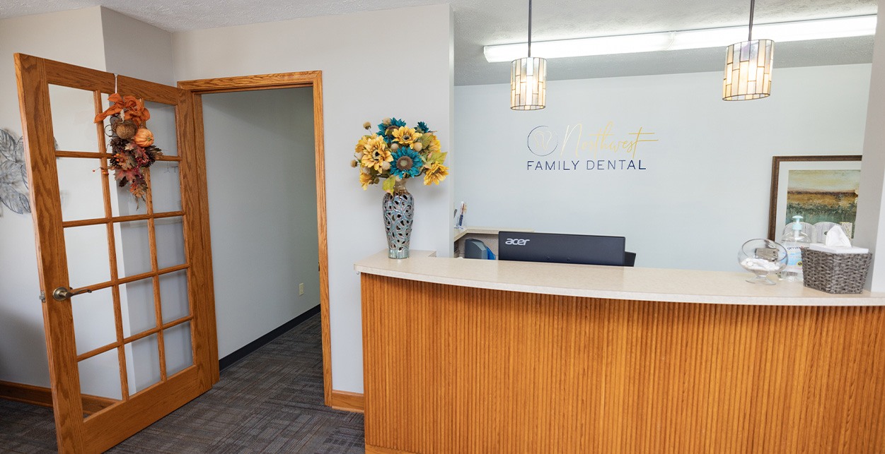 Dental office reception desk