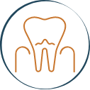Animated tooth and gums representing gum disease treatment