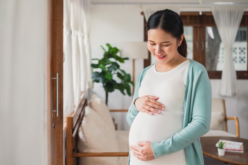 a pregnant woman